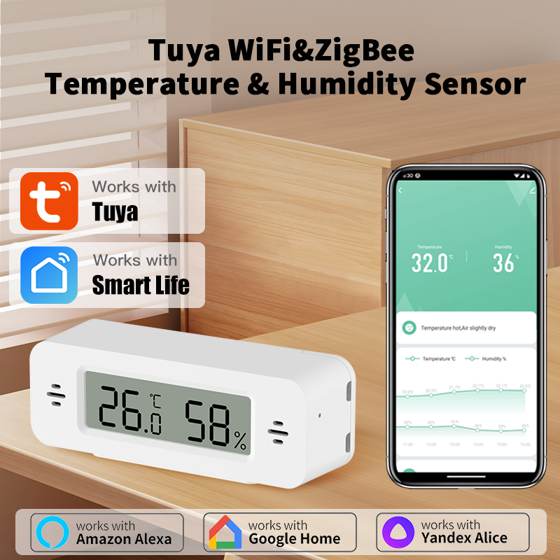 Tuya WiFi/Zigbee Temperature H - Digital Hygrometer Probe recension och pris