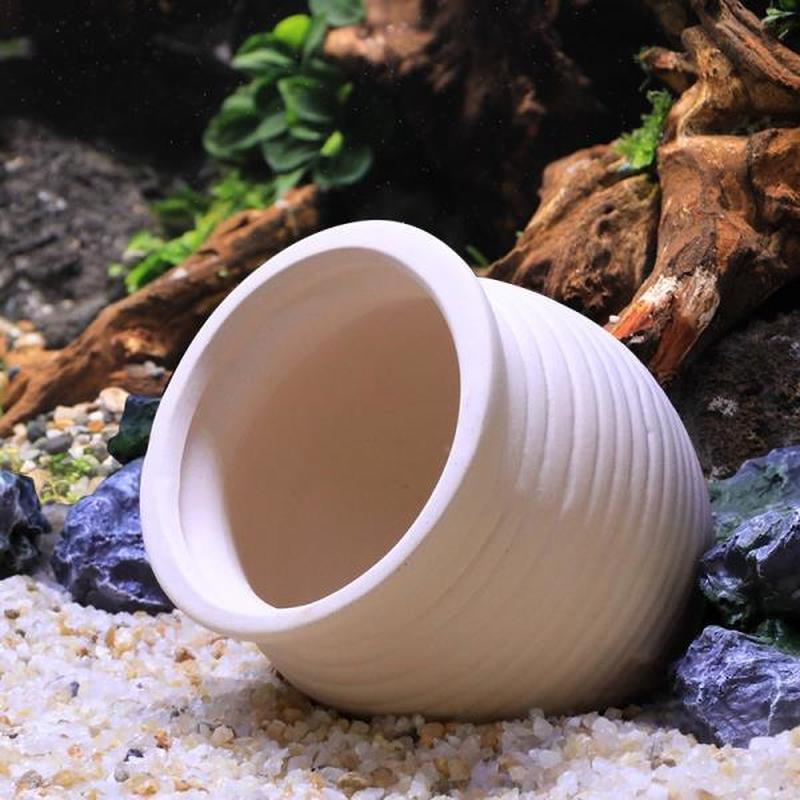 Ceramics Jar Fish Tank Decorat - Hide Cave Ceramic recension och pris