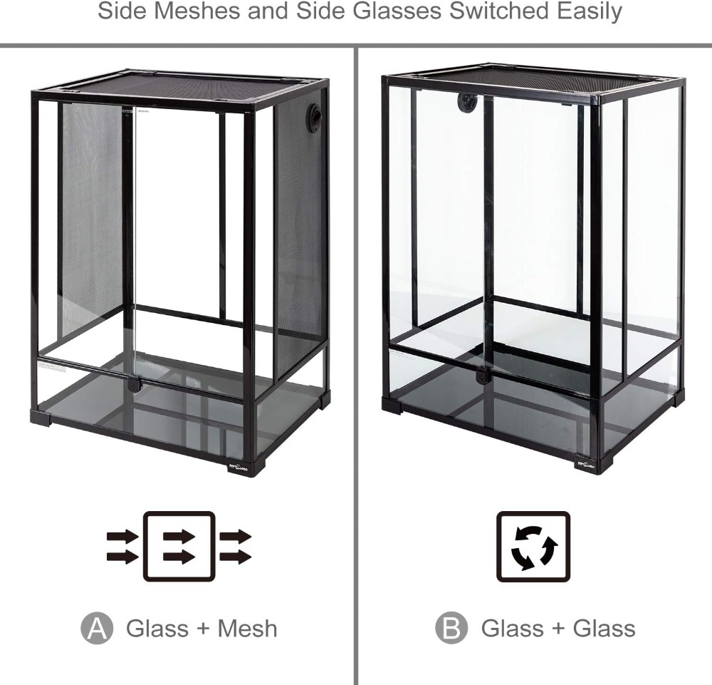 67 Gallon Tall Glass Terrarium - Glass Door Hinge recension och pris