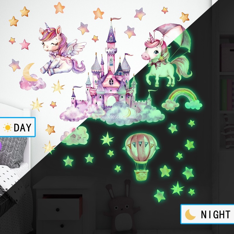 Unicorn Stars Luminous Wall St - Pvc Panel Background recension och pris