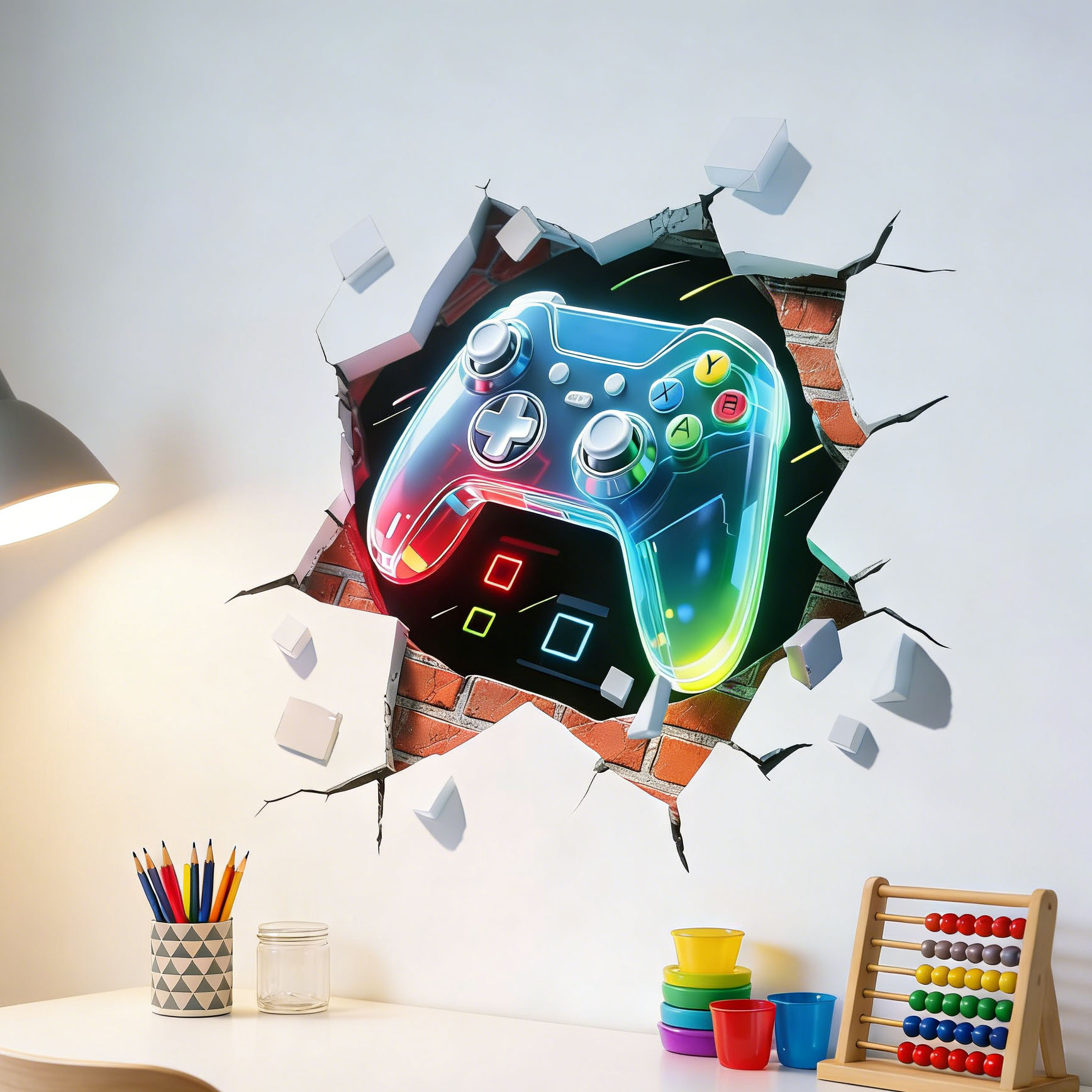 Game Controller Decal for Boys - Pvc Panel Background recension och pris