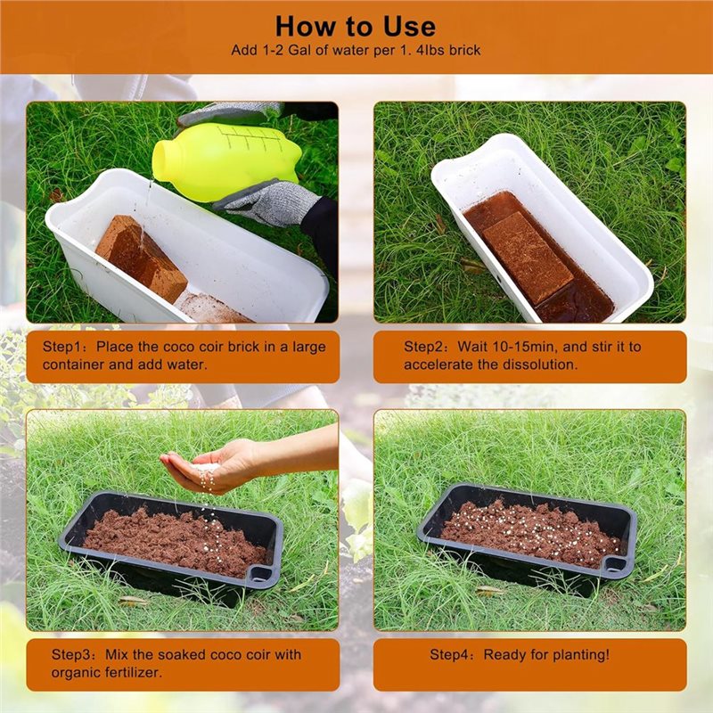 3 Pack Coco Coir Bricks, Coco  - Substrate Coconut Fiber recension och pris