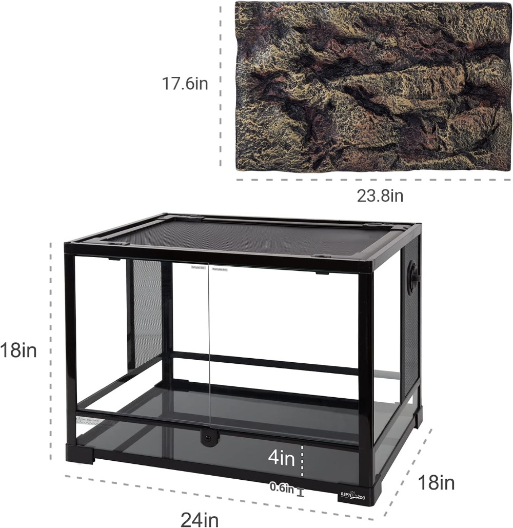 34 Gallon Reptile Glass Terrar - Glass Door Hinge recension och pris