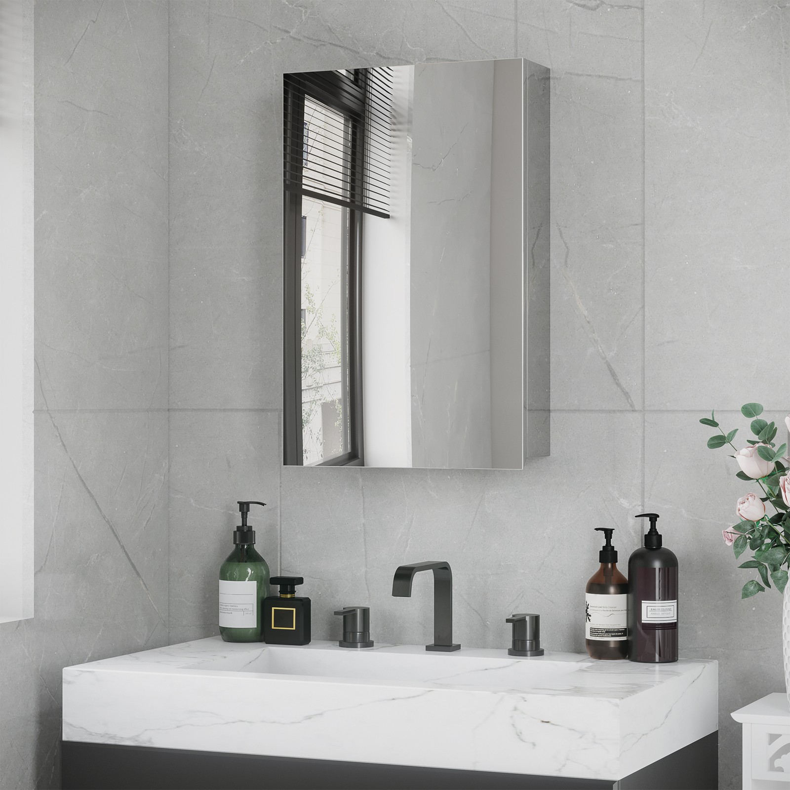 Bathroom Cabinet Wall Mounted  - Glass Door Hinge recension och pris