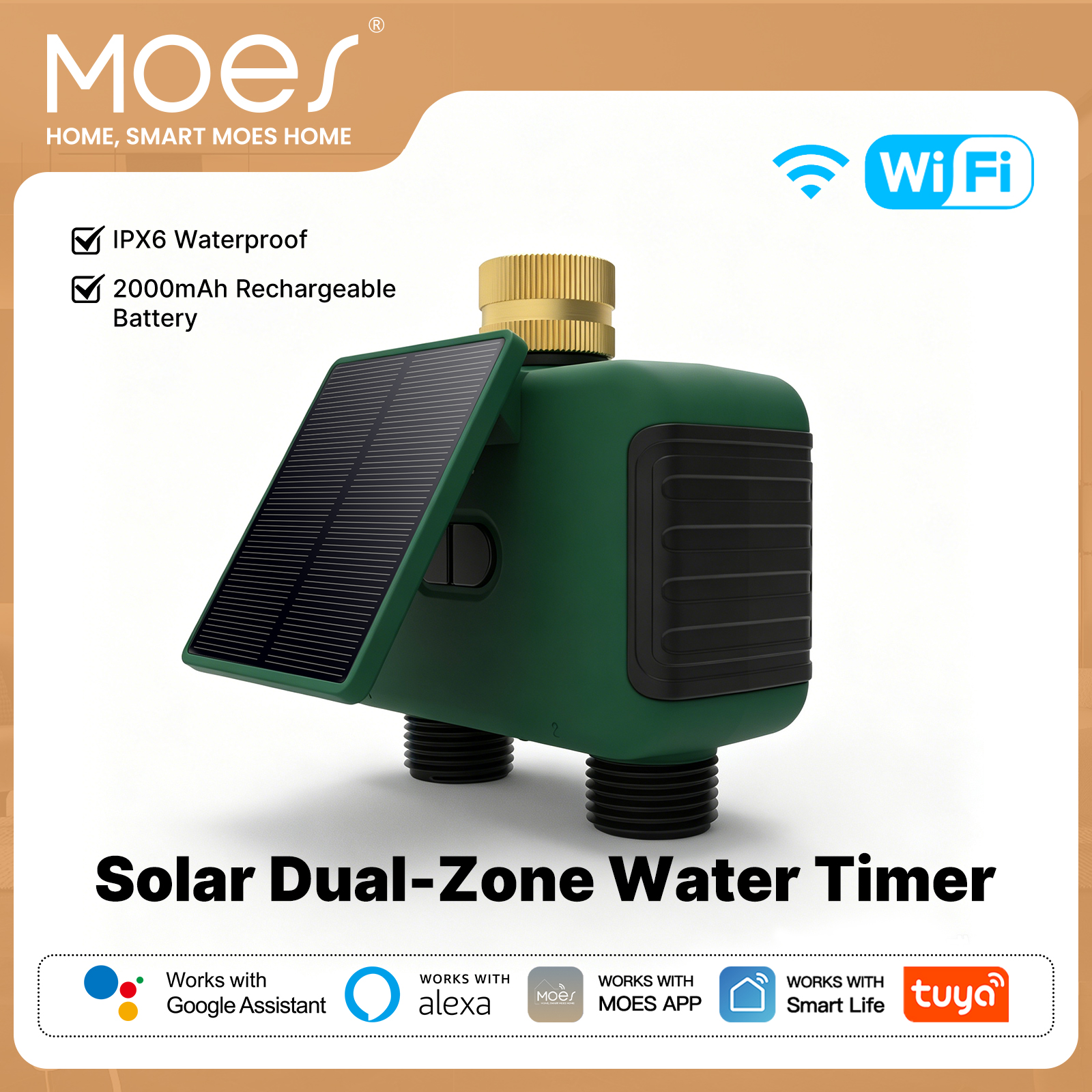 MOES Tuya WiFi Smart Solar Dua - Timer Dual Outlet recension och pris