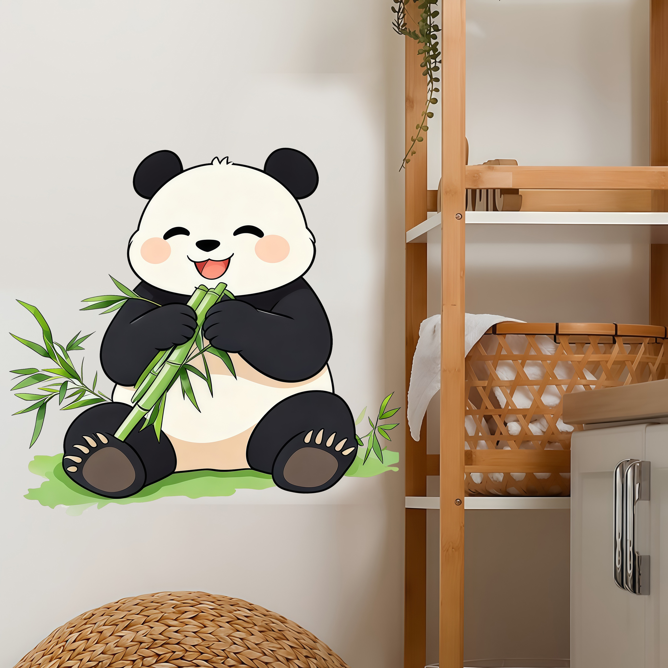 Bamboo And Panda Wall Decals S - Pvc Panel Background recension och pris
