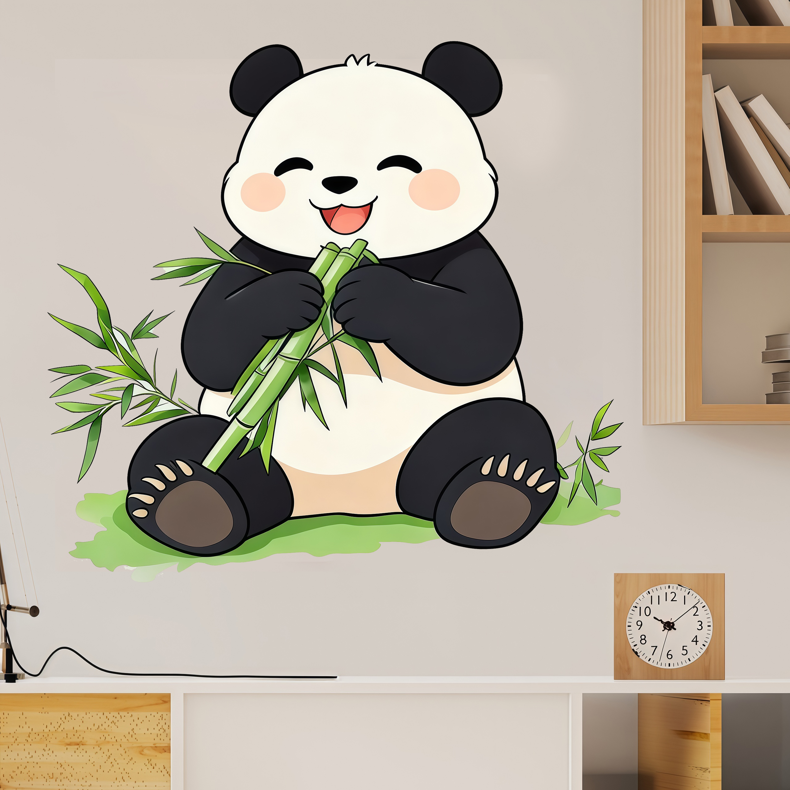 Bamboo And Panda Wall Decals S - Pvc Panel Background recension och pris