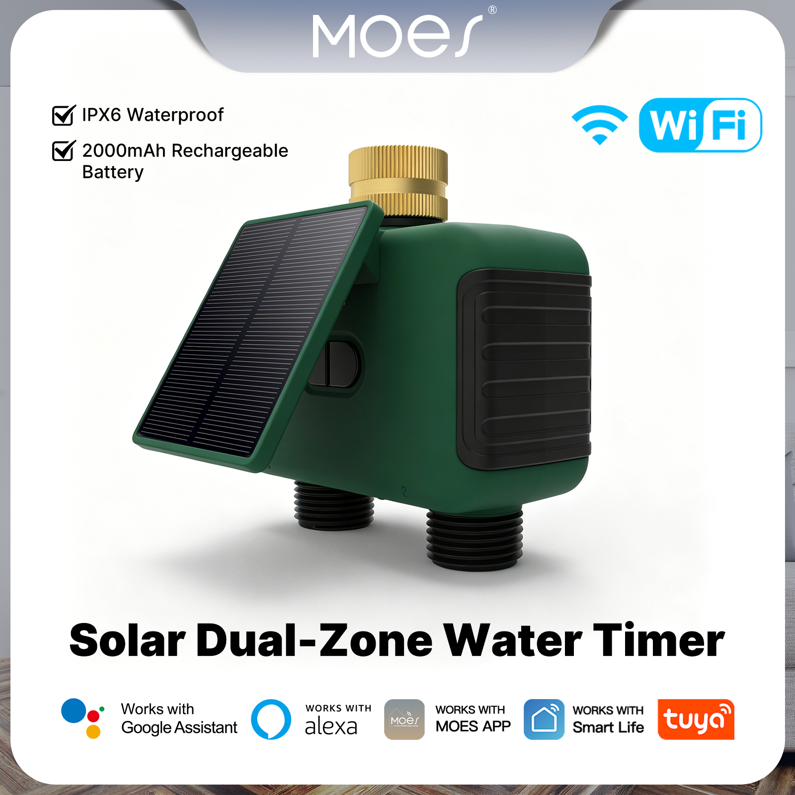 MOES Tuya WiFi Smart Solar Dua - Timer Dual Outlet recension och pris