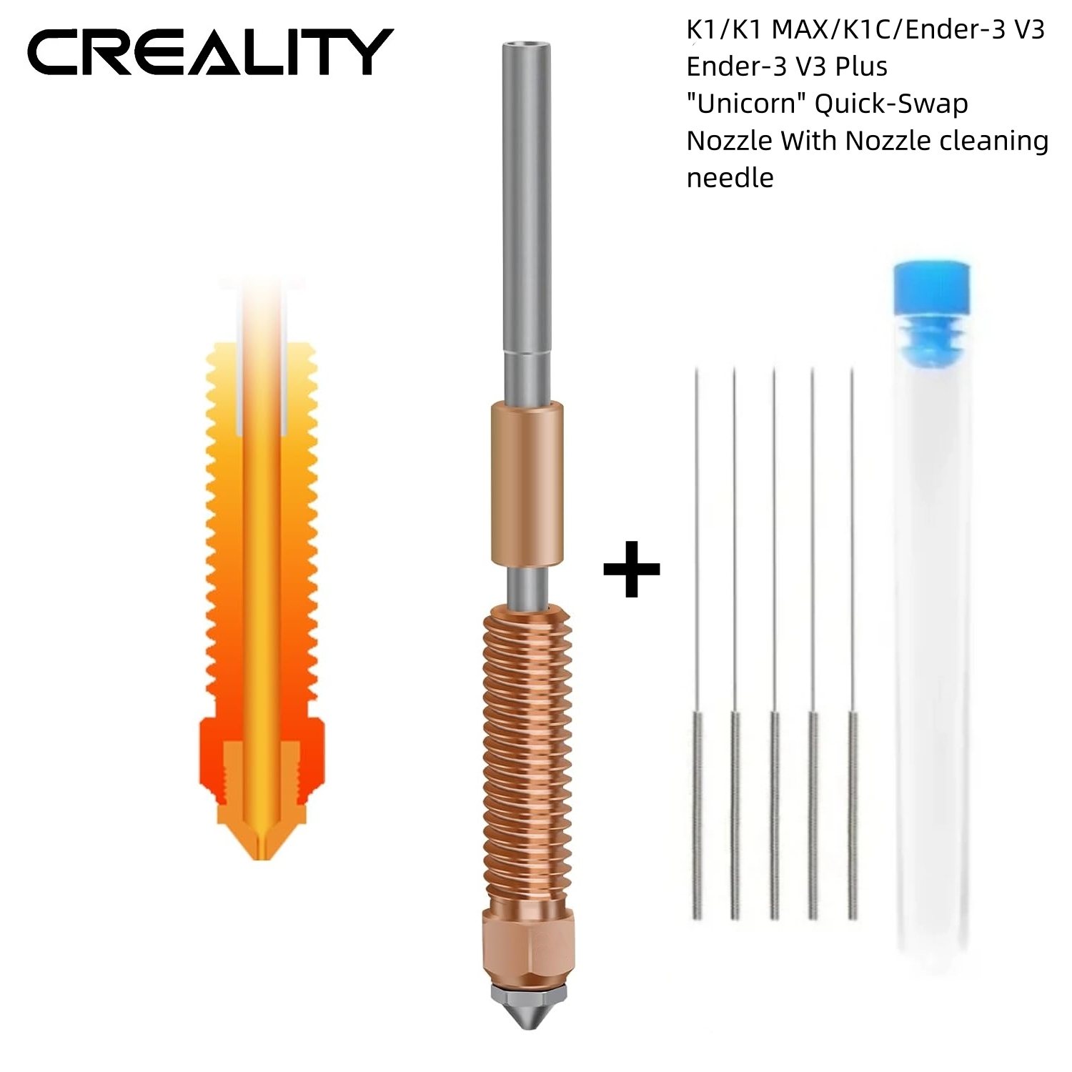 Creality K1C Nozzle Unicorn Qu - Ceramic Heat Emitter recension och pris